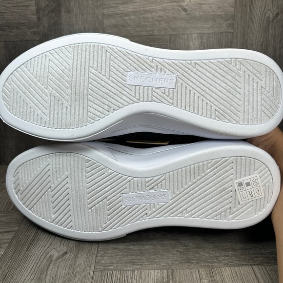 Skechers Slip-ins Sneakers Women 10 Black Rhinestone Platform NEW 185271 - Picture 7 of 8